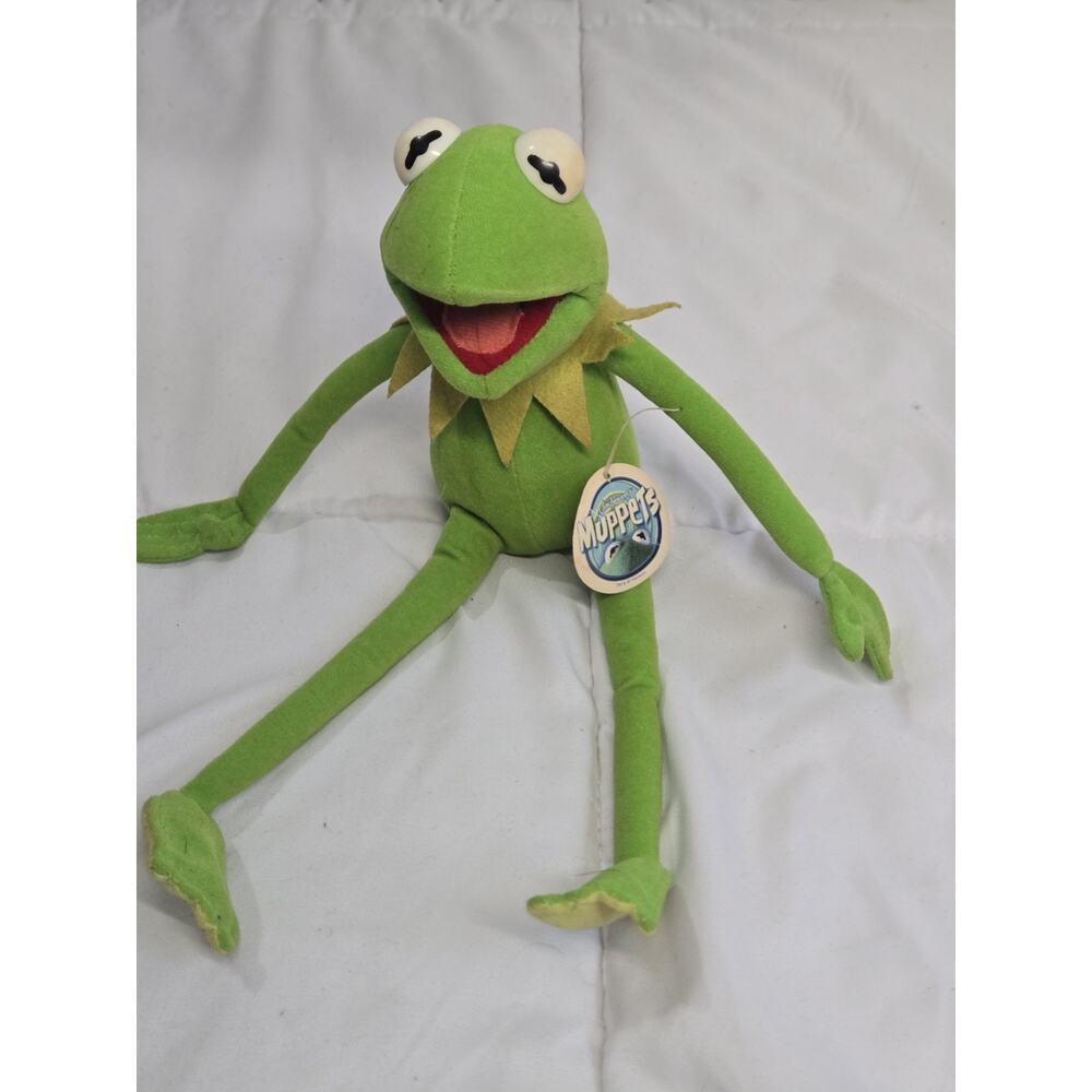 Kermit The Frog Plush Nanco 14” Poseable Life Size Muppets Vintage Rare W Tag